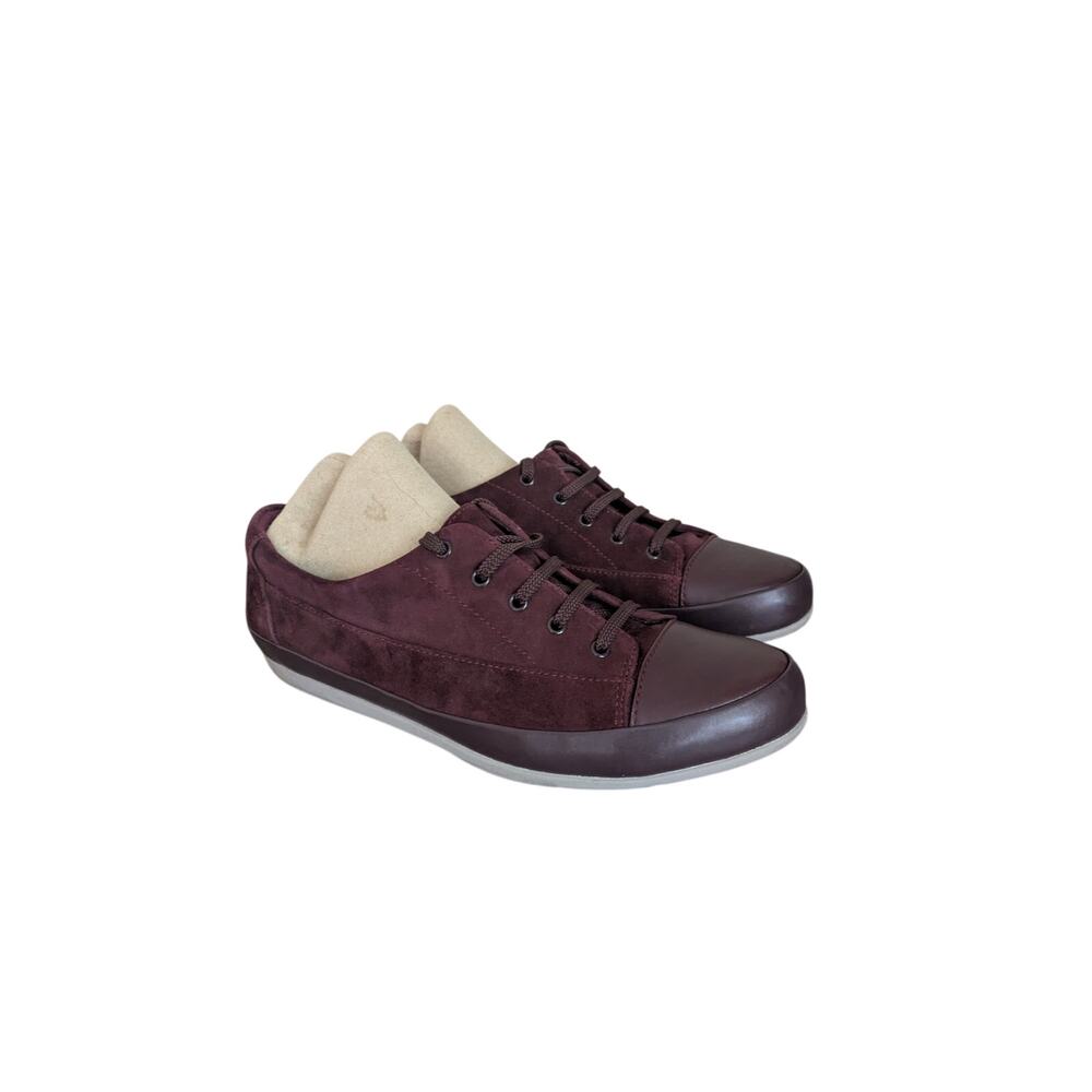 Clarks Soft Cushion Sneakers Womens 7.5 Burgundy Comfort Casual Walking